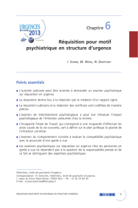 Réquisition pour motif psychiatrique en structure d`urgence