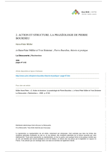 2. action et structure. la praxéologie de pierre