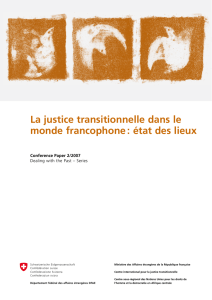La justice transitionnelle dans le monde francophone : état des lieux