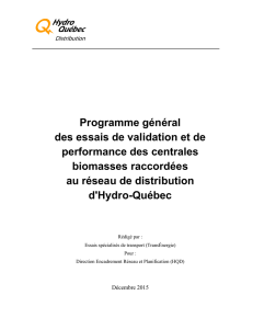 Programme général des essais de validation et de - Hydro