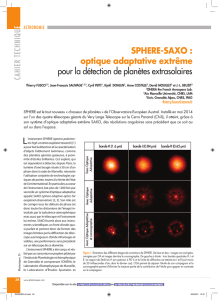 SPHERE-SAXO : optique adaptative extrême pour la détection de