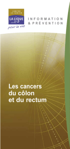 Les cancers du côlon et du rectum