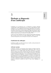 Étiologie et diagnostic d`une amblyopie - iPubli
