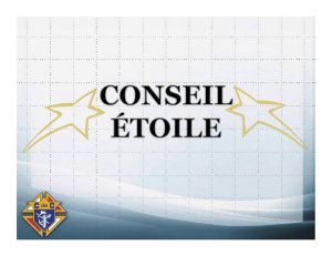 Conseils Étoile (1/2) - Les Chevaliers de Colomb du Québec