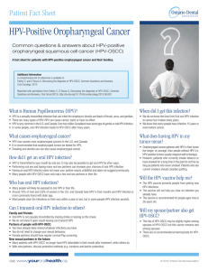 HPV-Positive Oropharyngeal Cancer