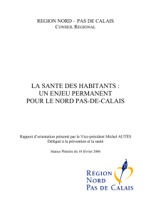 la sante des habitants : un enjeu permanent pour le nord pas