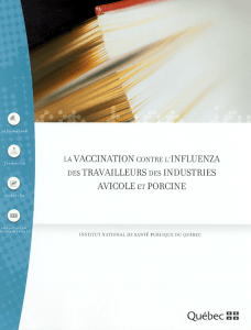 La vaccination contre l`influenza des travailleurs des