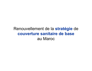 Renouvellement de la stratégie de couverture sanitaire de base au