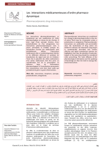 Pharmacodynamic drug interactions (PDF Available)