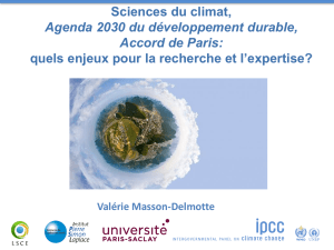 Climate sciences : which challenges after the Paris climate