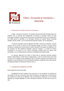 Filière « Économie et Entreprise