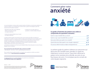 anxiété - Cancer Care Ontario