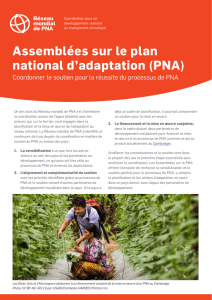 Assemblées sur le plan national d`adaptation (PNA)