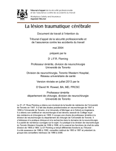 La lésion traumatique cérébrale (LTC)