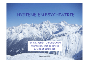HYGIENE EN PSYCHIATRIE