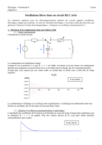 Oscillations libres dans un circuit RLC série