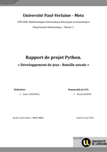 Rapport de projet Python.