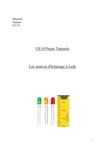 UE10 Projet Tuteurés Les sources d`éclairage à Leds