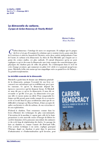 La démocratie du carbone.