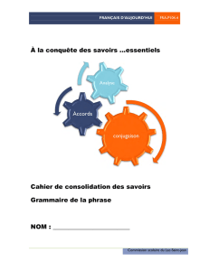 À la conquête des savoirs …essentiels : Cahier de consolidation