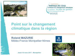 Point sur le changement climatique en Languedoc
