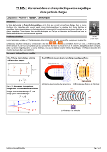 TP B05c : Mouvement dans un champ électrique et/ou magnétique d