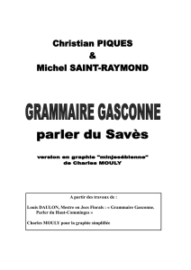 Grammaire Gasconne - Michel Saint