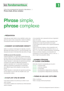 Phrase simple, phrase complexe