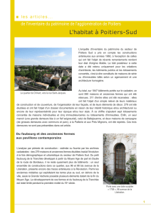 L`habitat à Poitiers-Sud - Inventaire Poitou