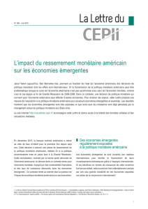 L`impact du resserrement monétaire américain sur les