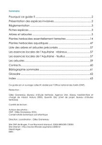 Projet de guide des espèces invasives