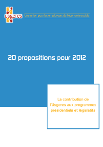 20 propositions pour 2012