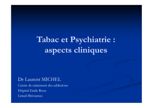 Tabac et Psychiatrie : aspects cliniques