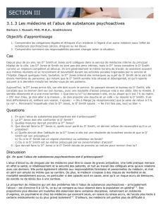 Les médecins et l`abus de substances psychoactives