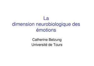 Les composantes neurobiologiques de l`émotion