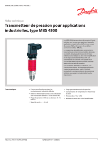 Transmetteur de pression pour applications industrielles