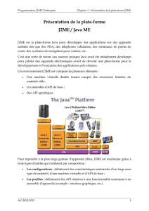 Présentation de la plate-forme J2ME / Java ME