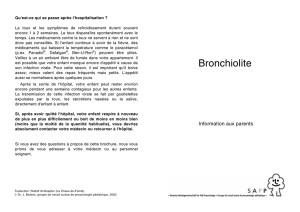 "Bronchiolite" information pour les parents"