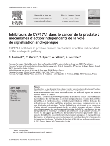 Inhibiteurs de CYP17A1 dans le cancer de la prostate