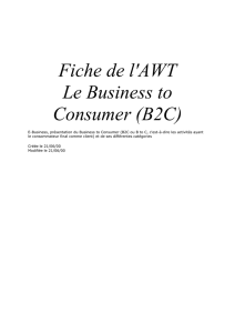 Fiche de l`AWT Le Business to Consumer (B2C)