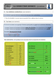 CH.3 LA CONDUCTION IONIQUE –