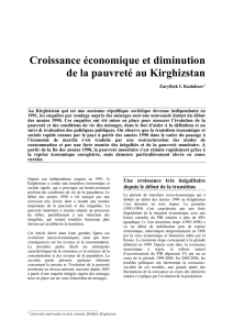 Croissance économique et diminution de la pauvreté au