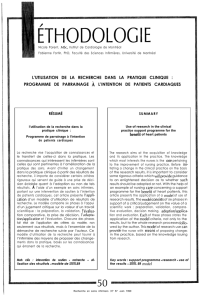 l`utilisation de la recherche dans la pratique clinique