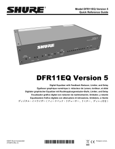 Shure DFR11EQ Version 5, User Guide (French)