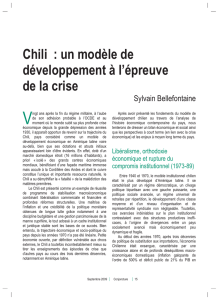 Chili : un modèle de développement à l`épreuve de la crise