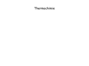 1. Extension de la thermodynamique à la chimie: grandeur molaire