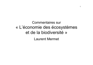 L`économie des écosystèmes et de la biodiversité