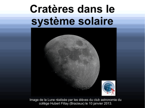 Cratères dans le système solaire