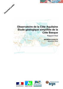Observatoire de la Côte Aquitaine Etude géologique simplifiée de la