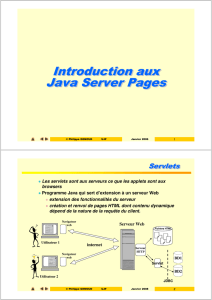 Introduction aux Java Server Pages Introduction aux